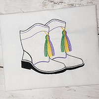 Marching Boots Applique Design for Mardi Gras